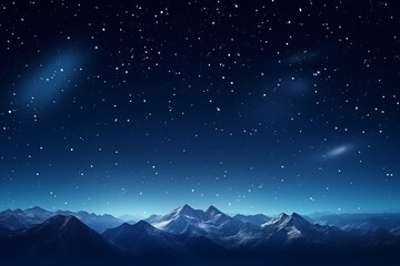 Fototapeta premium starry night sky. only sky, mountains and stars