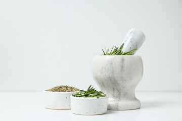 Seasoning and spices, rosemary, concept of seasoning