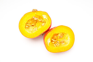 Cooking ingredients for fall season - pumpkin seeds, pumpkin