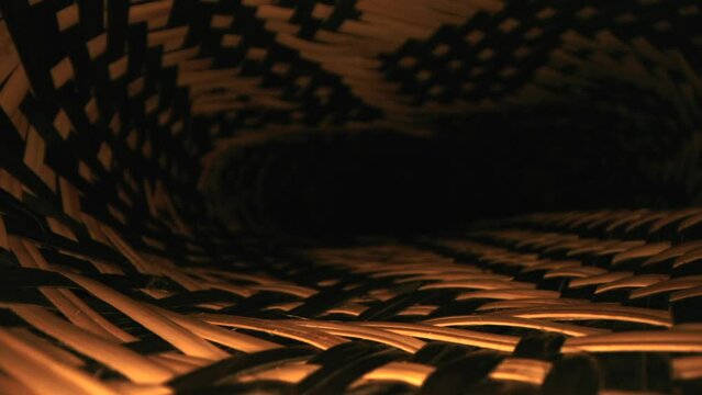 close up dolly out rattan handwoven rug tikar