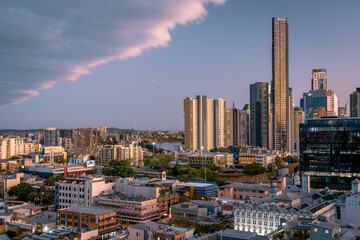 Fototapeta na wymiar Brisbane, Australia - City skyline at sunset