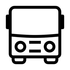 Bus transportation symbol icon vector image. Illustration of the silhouette bus transport public travel design image