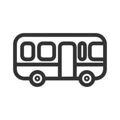 Bus transportation symbol icon vector image. Illustration of the silhouette bus transport public travel design image