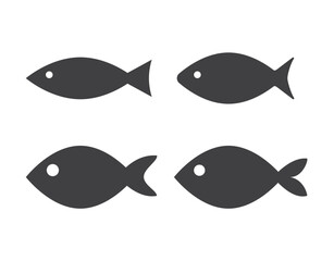 Fish icon, seafood or farm water animal isolated flat design vector illustration.