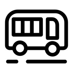 Bus transportation symbol icon vector image. Illustration of the silhouette bus transport public travel design image