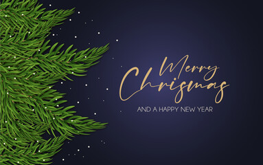 Christmas background with Christmas tree