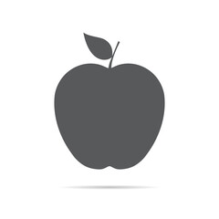 Apple fruit icon vector in flat style