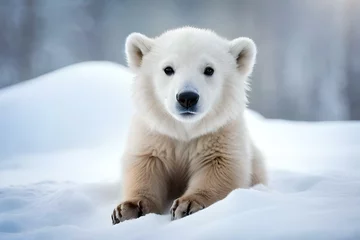 Fototapeten polar bear in the snow © Shahryar