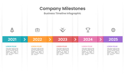 Timeline infographics template. Business Presentation. Milestone, Report, Data. Vector illustration.