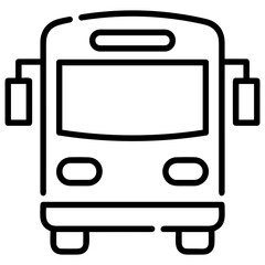 Bus transportation symbol icon vector image. Illustration of the silhouette bus transport public travel design image