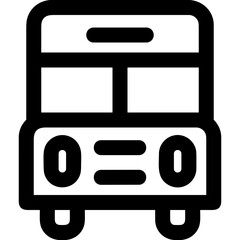 Bus transportation symbol icon vector image. Illustration of the silhouette bus transport public travel design image