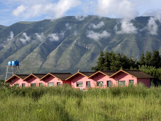Holiday cottages, under the hills. Albania