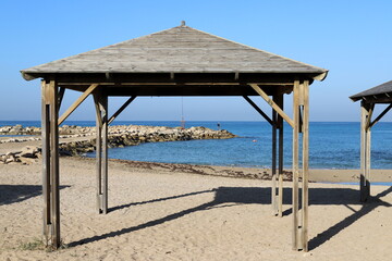 Sandy beach on the Mediterranean Sea