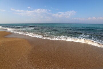 Sandy beach on the Mediterranean Sea