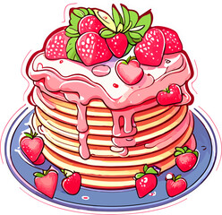 Strawberry pie topping dessert bakery berry sweet baked cream homemade tasty