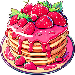 Strawberry pie topping dessert bakery berry sweet baked cream homemade tasty