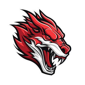 Esport vector logo dragon, dragon icon, dragon head, vector, sticker