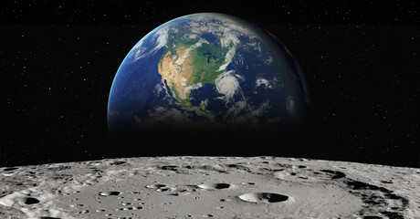 Plakat The Earth as Seen from the Surface of the Moon 