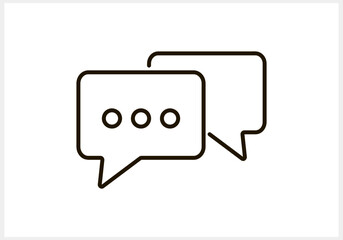 Doodle chat clipart. Hand drawn speech symbol. Sketch vector stock illustration. EPS 10