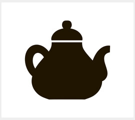 Doodle teapot icon isolated Hand drawn food drink clipart Vector stock illustration EPS 10