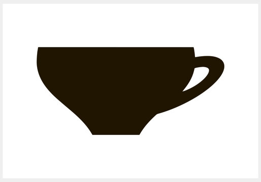 Coffee cup icon. Hot food drink symbol. Doodle tea clipart. Vector stock illustration EPS 10
