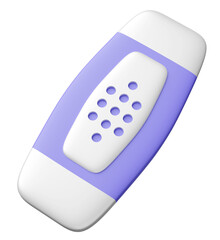 3d adhesive plaster cartoon isolated. medical equipment, 3d render illustration