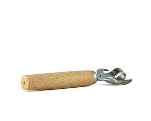 An old can opener with a wooden handle - a time-tested solution to problems