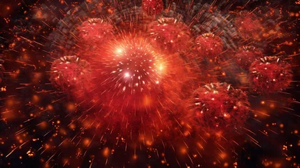 Foto op Plexiglas Republic day turkey fireworks background, Generative ai © Deep Ai Generation