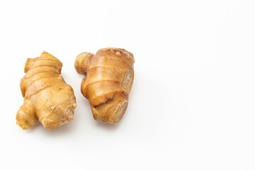 白背景に新鮮な生姜