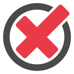 Obraz premium Check cross icon - Vector 