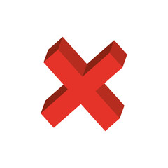 Obraz premium Check cross icon - Vector 
