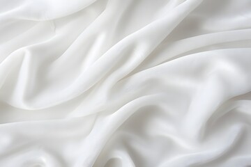 Naklejka premium White glossy fluid fabrics abstract silk background created with Generative AI technology