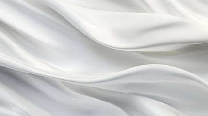 Obraz premium White glossy fluid fabrics abstract silk background created with Generative AI technology