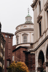 Fototapeta premium Architecture in the historical part of Milan, vertical view