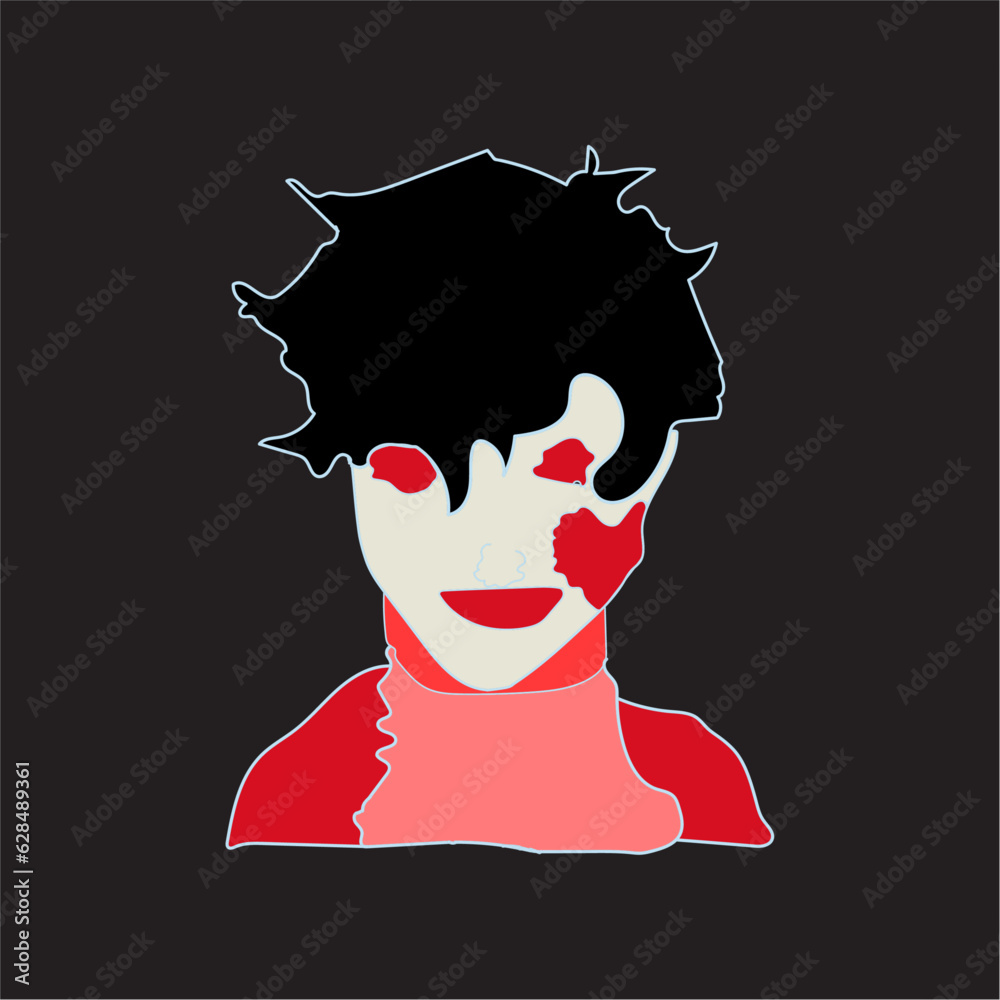 Fototapete vector linear character design. set of isolated contour images of vector linear character design. ou