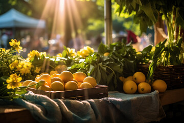 Lemons at a farmer's market