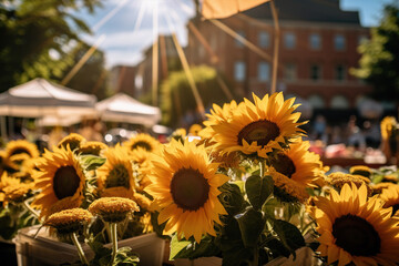 Sunflowers at the farmer's market