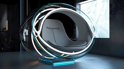 Futuristic room design concept