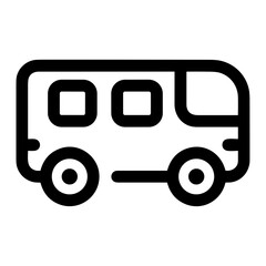 Bus transportation symbol icon vector image. Illustration of the silhouette bus transport public travel design image