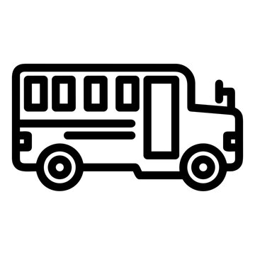 Bus transportation symbol icon vector image. Illustration of the silhouette bus transport public travel design image