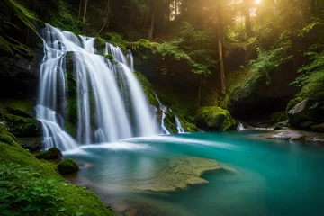Fototapete waterfall in the forest © MuhammadAshir