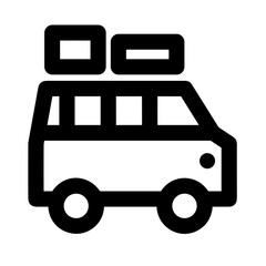 Bus transportation symbol icon vector image. Illustration of the silhouette bus transport public travel design image