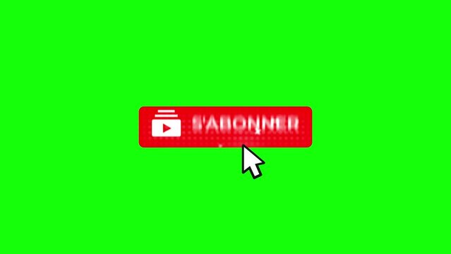J'aime S'abonner Animation Fond Vert
