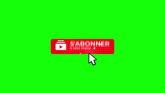 J'aime S'abonner Animation Fond Vert