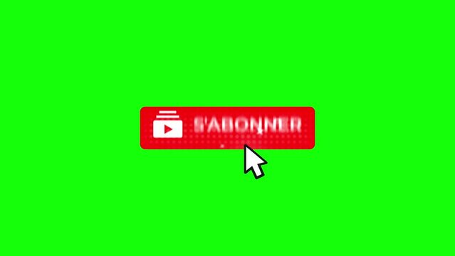 J'aime S'abonner Animation Fond Vert