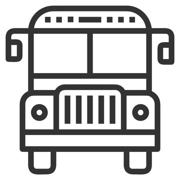 Bus transportation symbol icon vector image. Illustration of the silhouette bus transport public travel design image