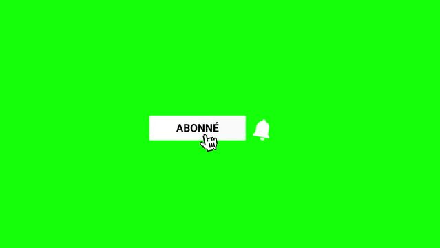 J'aime Abonner Animation Fond Vert