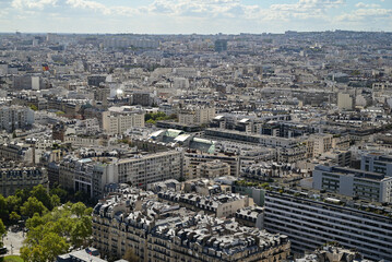 
Composition of different places in Paris. France.The rooftops of Paris.