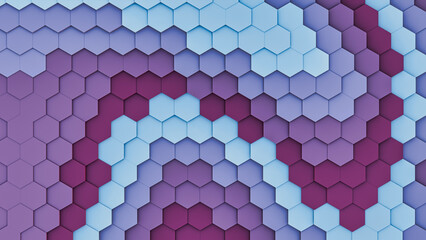 Captivating blue hexagon pattern with dynamic levels as background.