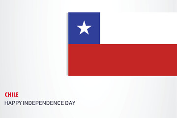 Naklejka premium Free vector happy chile independence day